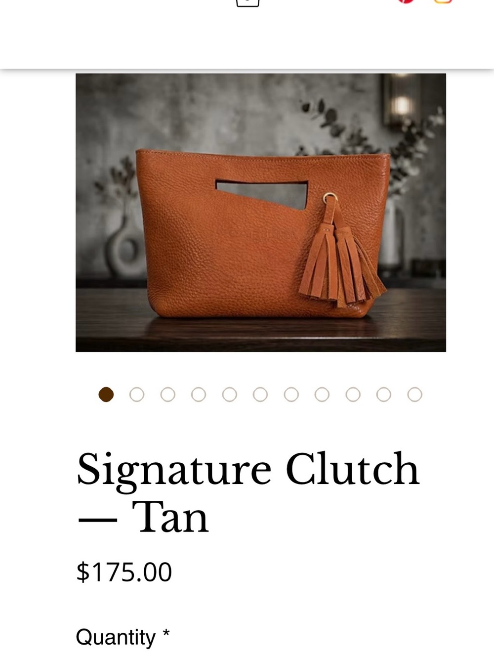CARTERA pebble soft Leather Clutch purse travel bag zips 11x8x3 $175